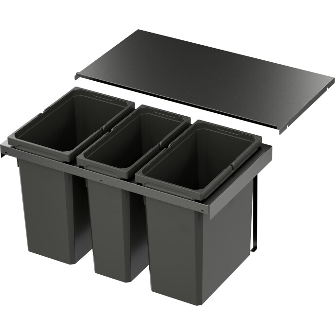 Abfalltrennsystem, ENVI-FLEX PRO, 800er/H426, 2x28/1x21 l, lavagrau Vauth Sagel