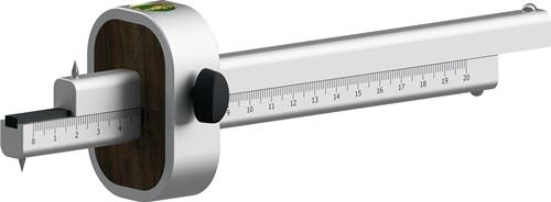 ULMIA Streichmaß Alu-Line 0029A 185mm L.220mm Alu.ULMIA