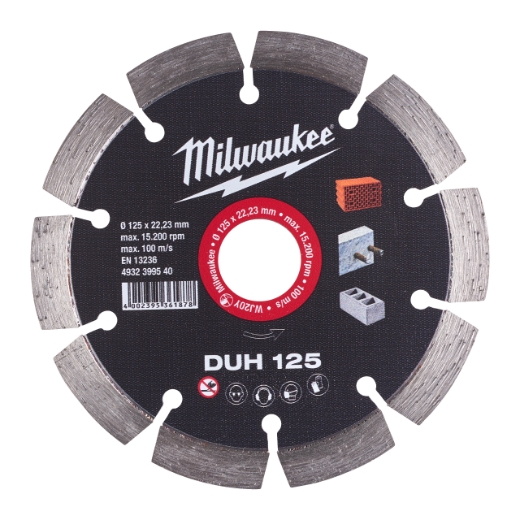 MILWAUKEE für harte Materialien Diamanttrennscheibe DUH 125 mm