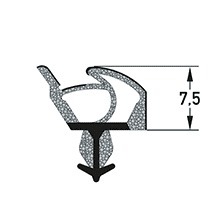 DEVENTER Türdichtung SP 7522 Zimmertür Nutbefestigung /13,7 mm Nuttiefe: 7 mm thermoplastischer Elastomer-Schaum rustikal-braun