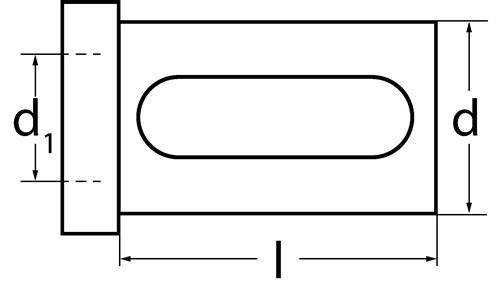 PROMAT Reduzierbuchse Form 2 Bohrungs-D.16mm AD 25mm Einspann-L.46mm PROMAT