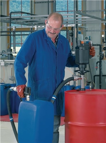 LUTZ-PUMPEN Fasspumpe elektrischPP Säuren Tauchtiefe 1000mm