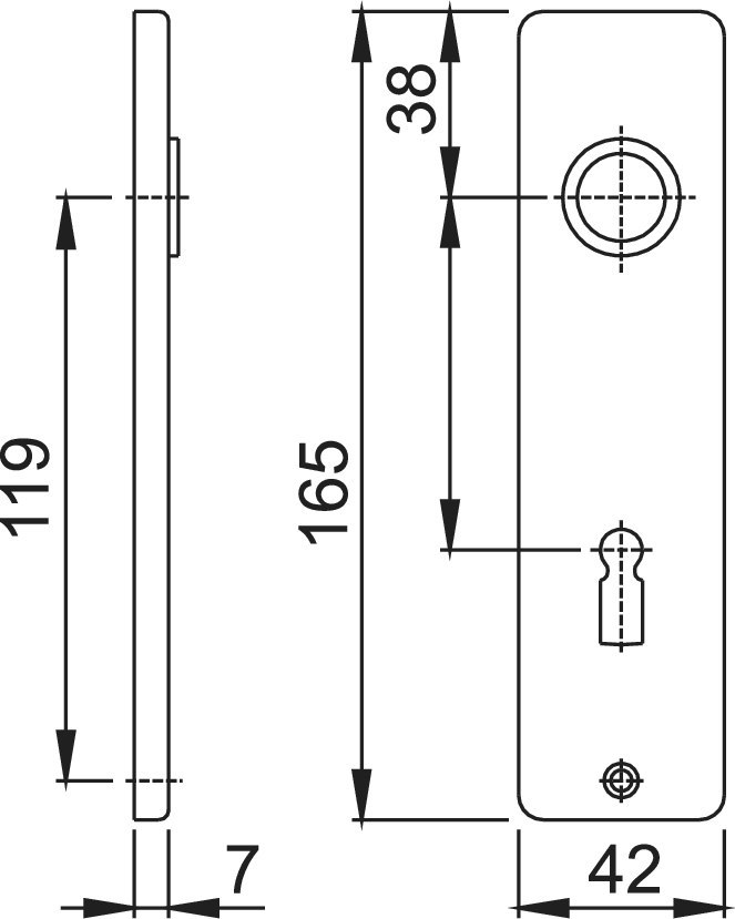 HOPPE® Kurzschildpaar 202KP/AP, Aluminium, 6270755 HOPPE® Kurzschildpaar 202KP/AP, Aluminium, 6270755