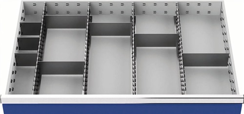 Nordwest Schubladenunterteilungsmaterial Front-H.200mm 4 Längs-/8 Querteiler