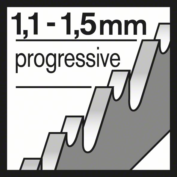 BOSCH Stichsägeblatt T 118 AF Flexible for Metal, 3er-Pack