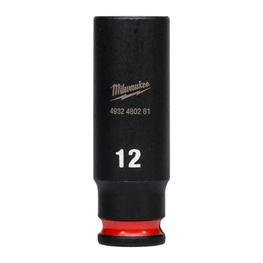 MILWAUKEE 12 x 50 mm SHOCKWAVE Schlagnuss 1/4" lang