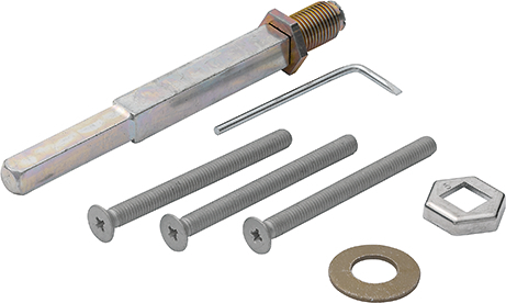 HOPPE® Befestigungsset für Schutz-Wechselgarnituren ES1/ES2 (Knopf/Griff), VK 10/8 mm, Stiftlänge , Türdrücker, Haustür