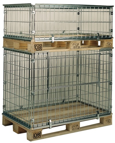 WERTH Gitter-Aufsatzrahmen f.Pal.L1200xB800mm 1/2 Klappe Nutz-H.1200mm Stahldraht
