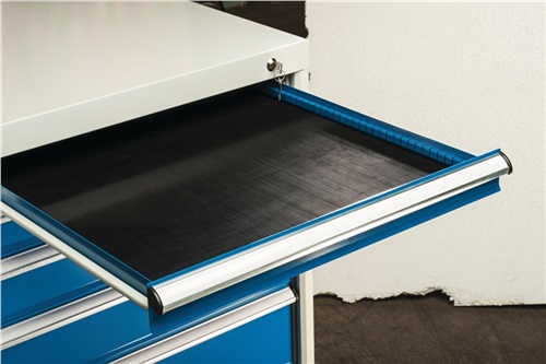 KLW Schubladengummieinlage schwarz f.Schrank-B.572mm f.Schubl.H 50-175mm