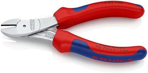 KNIPEX Kraftseitenschneider L.140mm Form 0 Mehrkomp.-Hülle KNIPEX