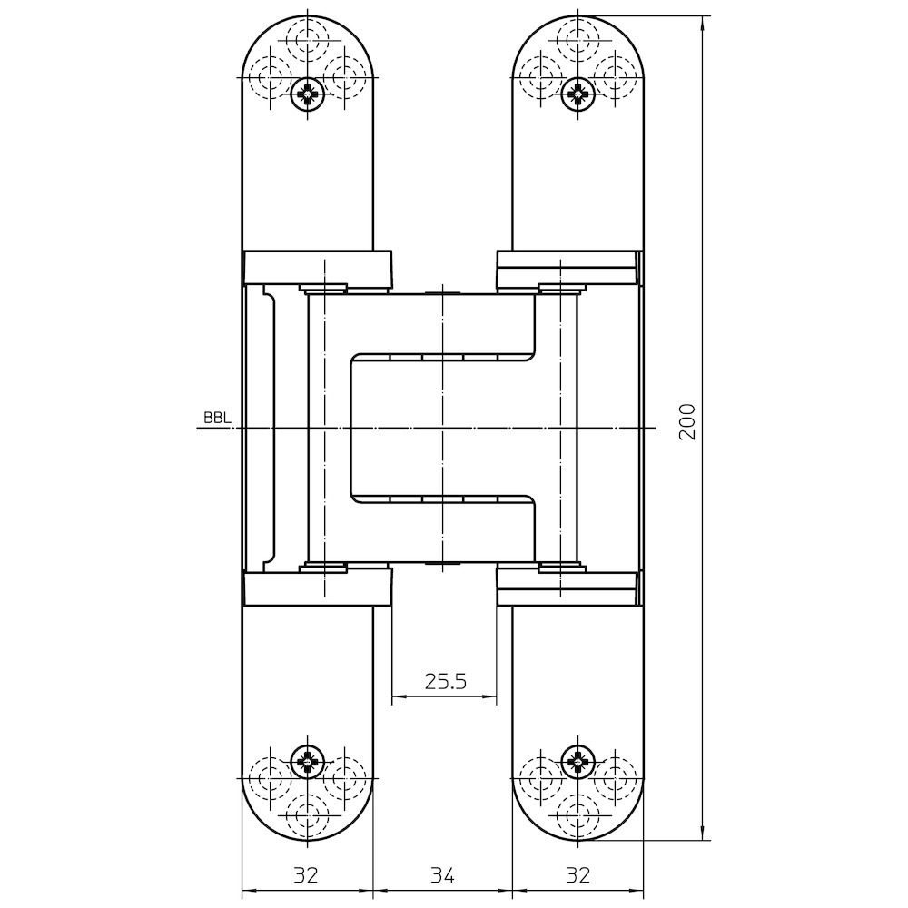 SIMONSWERK Verdecktliegendes Türband TECTUS® TE 540 3D A8 FR