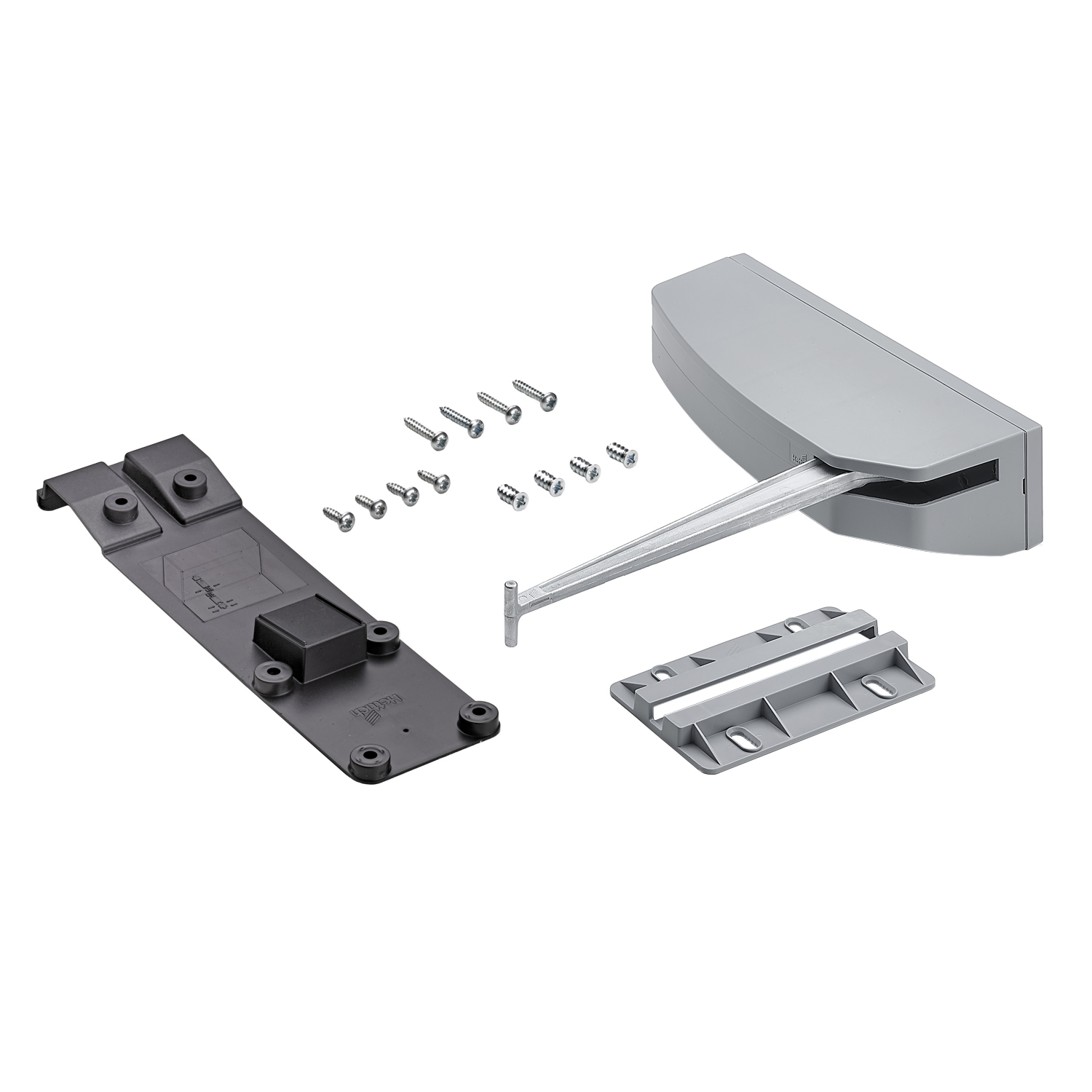 HETTICH WingLine L, Basisset Push to move, mittel, grau, rechts, 9266112