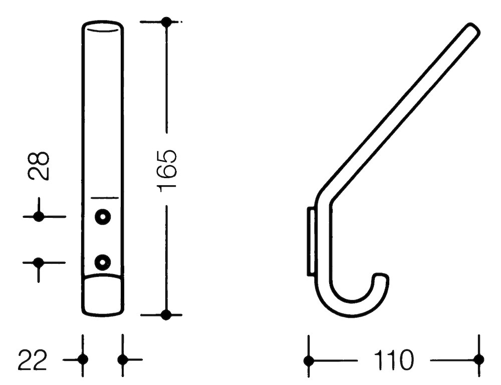 HEWI Hut- und Mantelhaken 477.90.070, Polyamid, 477.90.070 98 HEWI Hut- und Mantelhaken 477.90.070, Polyamid, 477.90.070 98