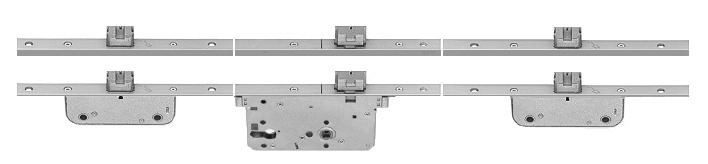 BKS Panik-Mehrfachverriegelung für zweiflügelige Türe selbstverriegelnd SECURY 2113, rund, 9/74 mm, Edelstahl