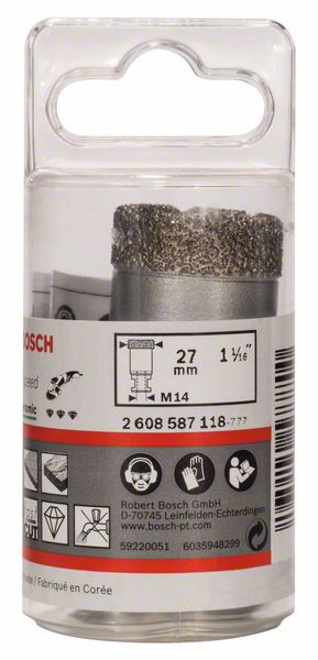 BOSCH Diamanttrockenbohrer Dry Speed Best for Ceramic, 27 x 35 mm