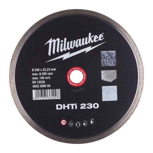 MILWAUKEE Keramik u. Naturstein, geschlossen Diamanttrennscheibe DHTi 230 mm