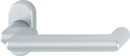 HOPPE® Drücker-Halbgarnitur ohne Schlüsselrosette Rotterdam RD-1401GF2/55, mit Stütznocken, Aluminium, 3745622