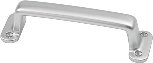 HERMETA Handgriff A.30mm L.160mm B.42mm Alu-Guss silberf.elox.Löcher 4,D.3,7mm HERMETA