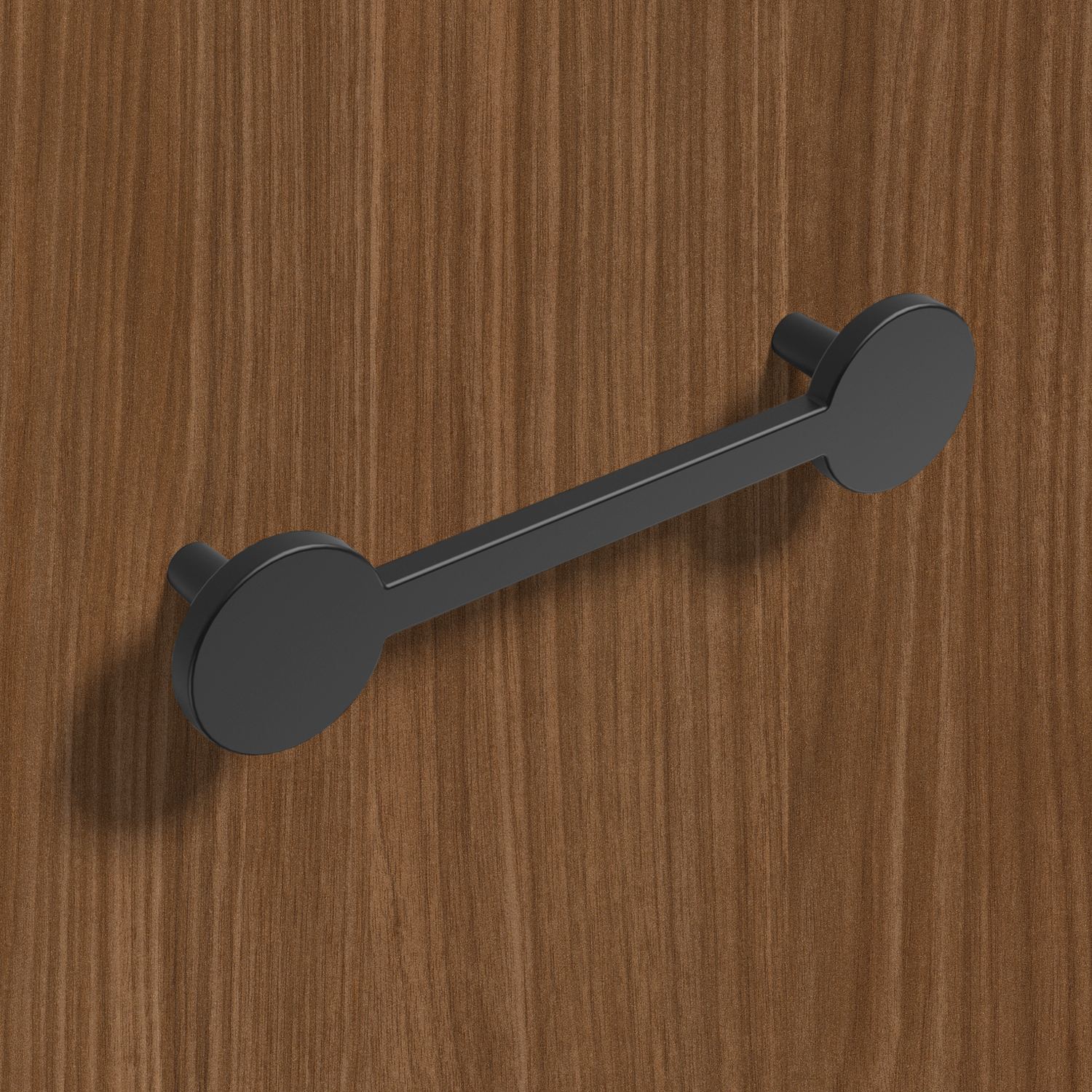 HETTICH Griff Limpio, •–• 128, L 165 mm, B 37 mm, H 30 mm, Schwarz matt, 9266418 HETTICH Griff Limpio, •–• 128, L 165 mm, B 37 mm, H 30 mm, Schwarz matt, 9266418