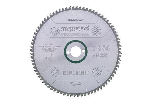 METABO Kreissägeblatt multi cut professional HW/CT 254x30x2,4/1,8 D254xB2,4x30mm 80Z.