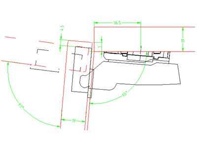 HETTICH Winkeladapter für Kreuzmontageplatten, 5°, 9072533