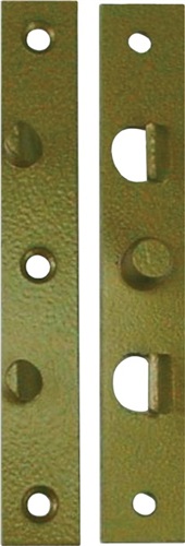 Flachbändersicherung Länge 140 mm Breite 22 mm Stärke 3 mm Stahl verzinkt 006/785/V im Beutel mit Schrauben SCHNEGEL