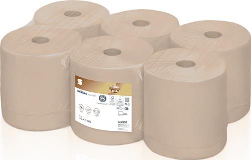 WEPA Handtuchrolle Satino PureSoft 2-lagig soft beige L170xB205ca.mm 6 Rl./VE