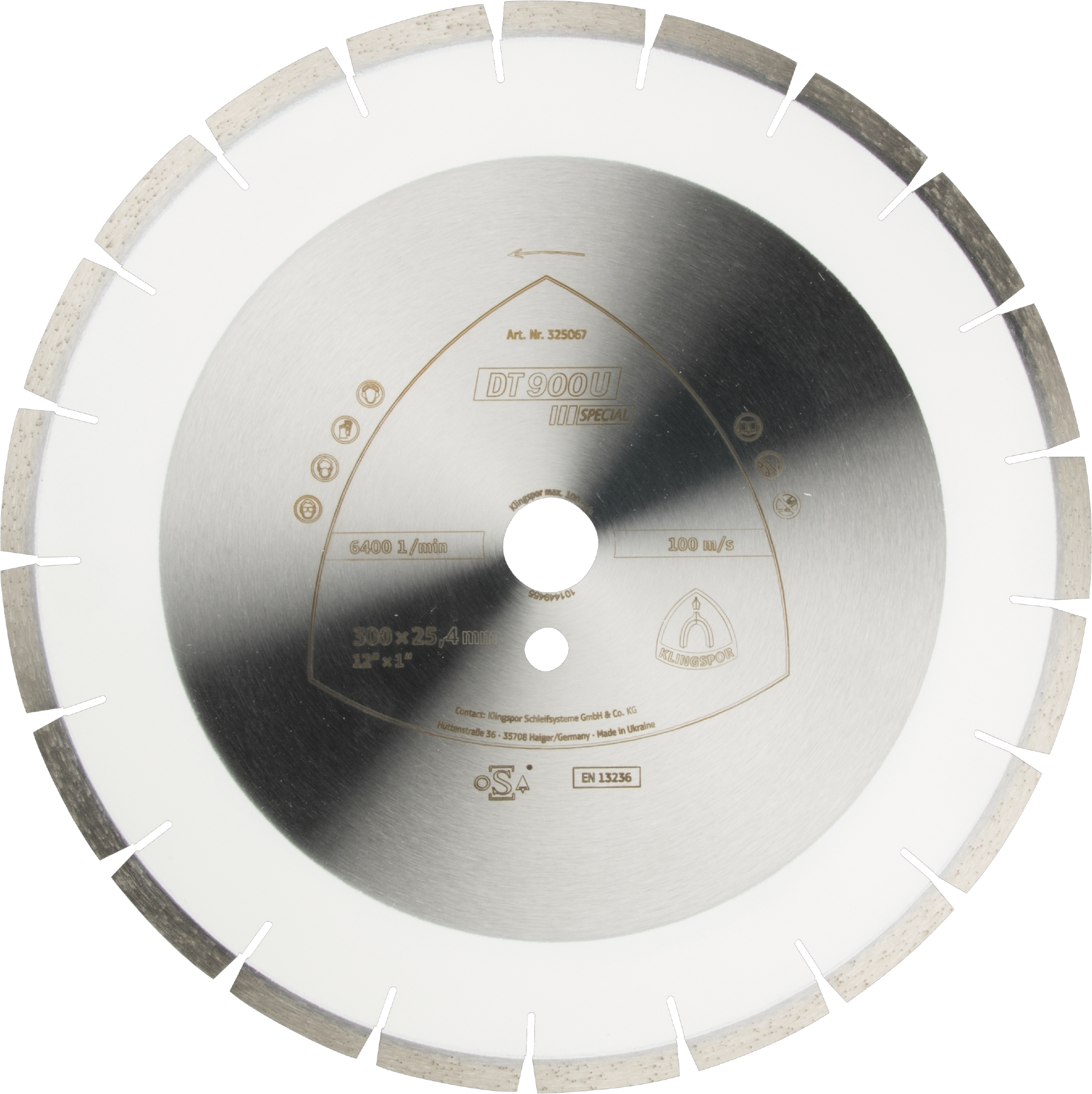 KLINGSPOR Diamanttrennscheibe DT 900 U Special, 450 x 25,4