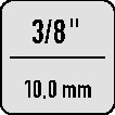 PROMAT Adapter Antriebs-6-KT.1/4 Zoll Abtriebs-4-KT.3/8 Zoll L.72mm PROMAT