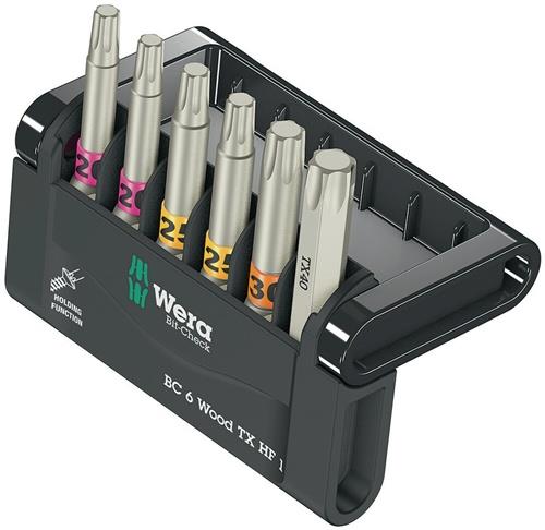 WERA Bitsortiment Bit-Check 6 Wood TX HF 1 6-tlg.TX WERA