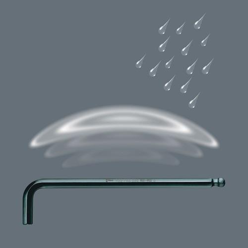 WERA Winkelschlüssel 950 PKL BM ISO2936 Innen-6-kant SW5mm L.160mm Abgewink.-L.28mm