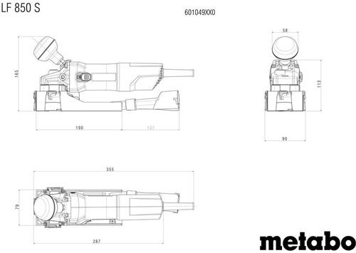 METABO Lackfräse LF 850 S 850 W 11500min-¹ Fräs-B.80mm METABO
