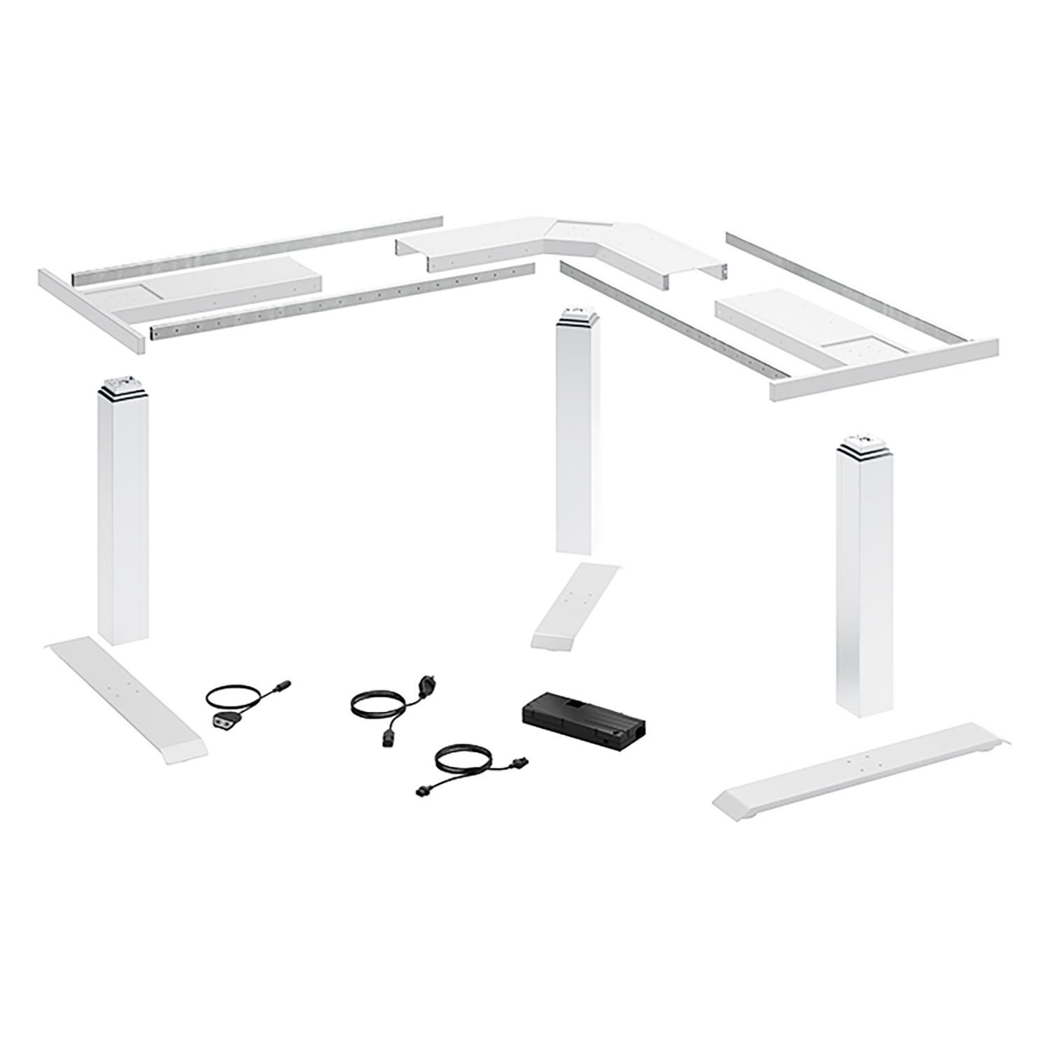 HETTICH LegaDrive Systems Tischgestell-Set 90°-Winkel, weiß, 9193256