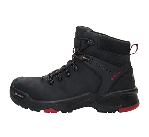 BAAK Sicherheitsstiefel Brooklyn schwarz/rot Leder S3 SRC HRO EN20345