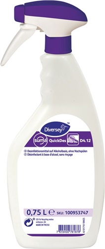 SUMA Sprühdesinfektionsmittel QuickDes 4.12 f.Oberflächen 750 ml Sprühflasche SUMA