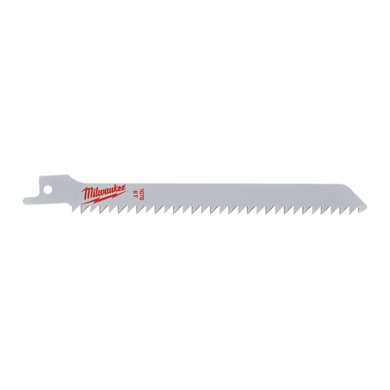 MILWAUKEE 150 x 4,2 mm (6 TPI), unlackiert Säbelsägeblatt Holz - ideal für Kurvenschnitte in Nassholz