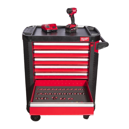 MILWAUKEE TOOLGUARD Werkstattwagen mit Werkzeugbestückung 246-teilig 30˝ / 78 cm, Premium Version MILWAUKEE TOOLGUARD Werkstattwagen mit Werkzeugbestückung 246-teilig 30˝ / 78 cm, Premium Version