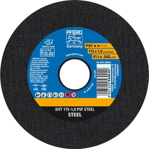 PFERD Trennscheibe PSF STEEL D115x1mm ger.STA Bohr.22,23mm PFERD