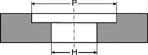 PROMAT Schleifbockscheibe Ø200xB32x51mm 80 Form A m.Aussparung 110x16mm SCg PROMAT