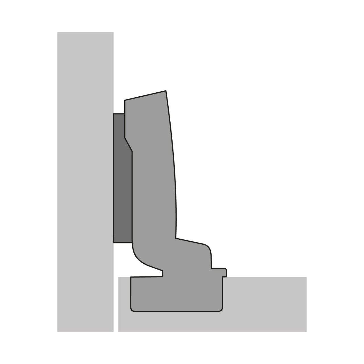 HETTICH Sensys Dünntürscharnier, Türdicke ab 10 mm, ohne integrierte Dämpfung (Sensys 8646), vernickelt, 9094386 HETTICH Sensys Dünntürscharnier, Türdicke ab 10 mm, ohne integrierte Dämpfung (Sensys 8646), vernickelt, 9094386
