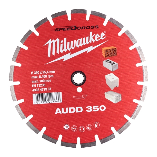 MILWAUKEE für abrasive Materialien Speedcross Diamanttrennscheibe AUDD 350 mm