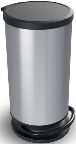 ROTHO Tretabfallsammler PASO 30l B302xH592mm Ku.silber ROTHO
