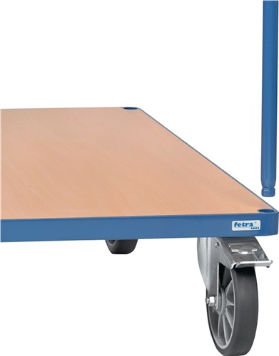 FETRA Plattformwagen Ladeflächen L850xB500mm STA brillantblau Trgf.500kg