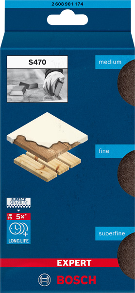 BOSCH EXPERT S470 Combi Block, 69 x 97 x 26 mm, M, F, SF, 3-tlg.. Für Handschleifen