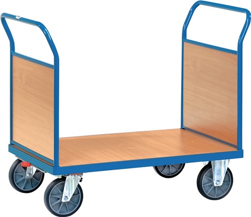 FETRA Doppelstirnwandwagen Ladefl.-L1200xB800mm 2Stirnwände Holzwerkstoff m.Totalstopp
