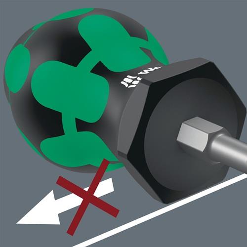 WERA Vergaserschraubendreher 355 PZ Stubby Gr.PZ 2 Klingen-L.25mm Kraftform