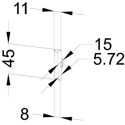 WINKHAUS Profilschließblech für Türen STV WSK 134, kantig, Stahl
