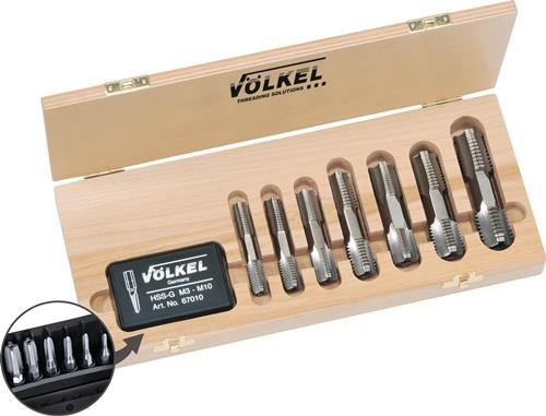 VÖLKEL Handgewindebohrersatz HexTap G1/8-1 Zoll HSSG ISO2 (6H) VÖLKEL