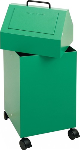 STUMPF Wertstoffsammler 45l H710xB330xT310mm verkehrsgrün fahrbar
