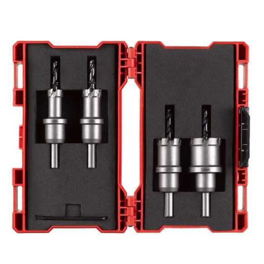 MILWAUKEE 16, 20, 25, 32 mm in Kunststoffkassette TCT Lochsäge HM-bestückt einteilig Set